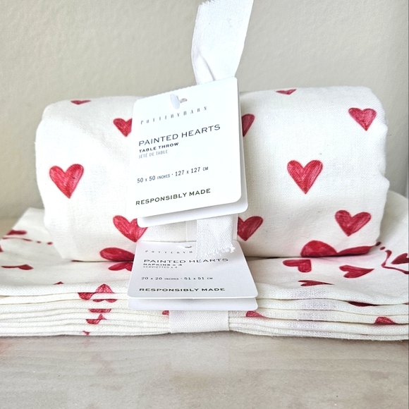 Pottery Barn Kitchen Pottery Barn Heart Table Linens Poshmark
